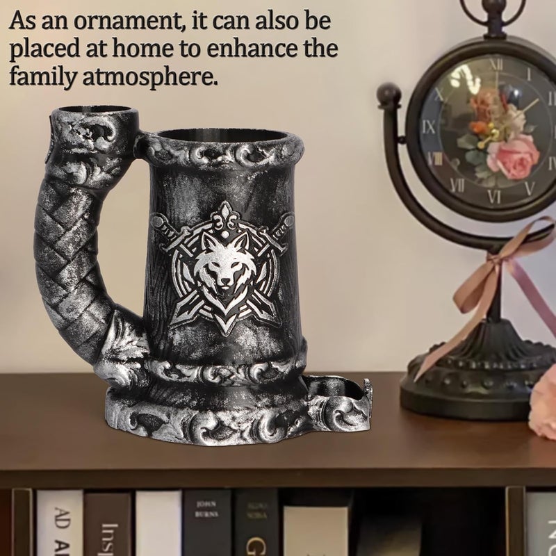 Luazuri Store Mug Dice Tower - Dice Rolling Tower,(7PCS D20 Dice Set Included) for DND Gift and Dungeons and Dragon, Tabletop Games, Drink Holder, Tavern Style Board Game Roller (Black) - Image 5
